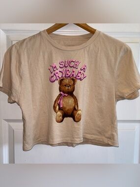 Melanie Martinez I'm Such A Crybaby Teddy Bear Crop Tee Trilogy Tour Small